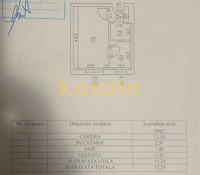 Garsoniera renovata  Etaj intermediar  Metrou 5 min